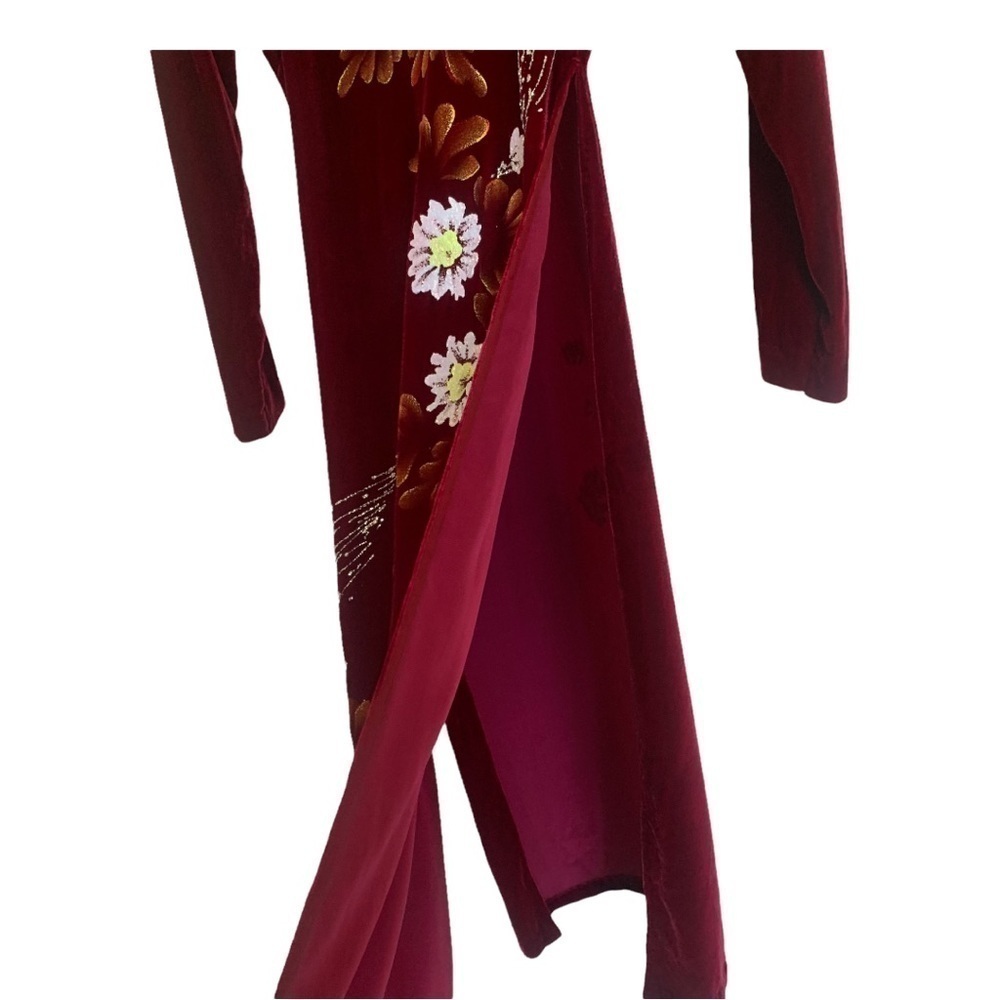 1990’s Velveteen cheongsam cocktail over dress - Picture 11 of 16